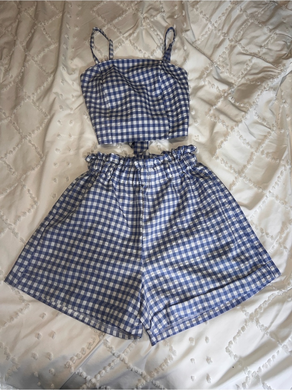 Dorothy Wizard of Oz Inspired Blue and White Gingham 2 Piece Set Halloween Small